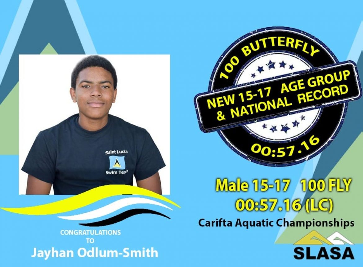 Congratulations to Jayhan Odlum Smith, National Record Breaker, Age Group Record Breaker and Champion of 2 silver medals at The Carifta Swim Championship 2019