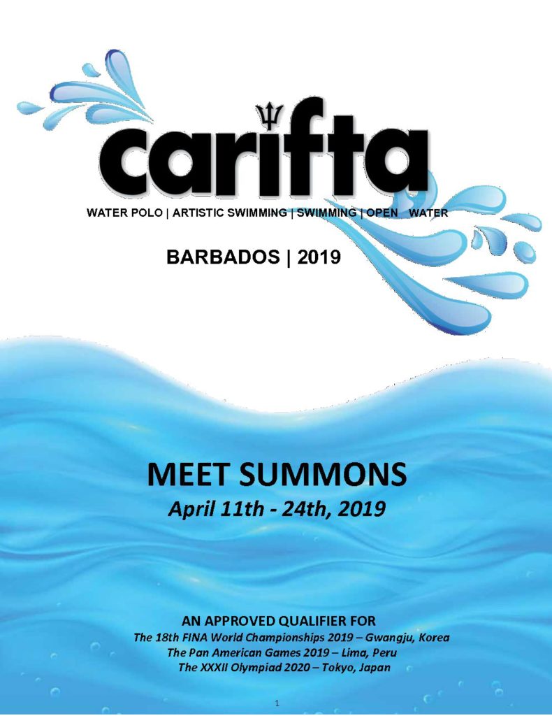 Carifta Summons 2019